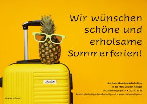 Wir wünschen schöne und erholsame Sommerferien