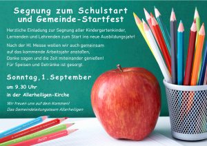 Segnung zum Schulstart und Gemeinde-Startfest