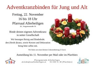 Adventkranzbinden für Jung und Alt