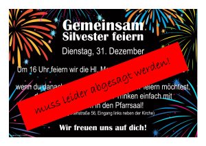 Silvester feiern – abgesagt